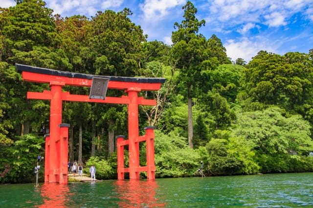 hakone torii vista desde el lago